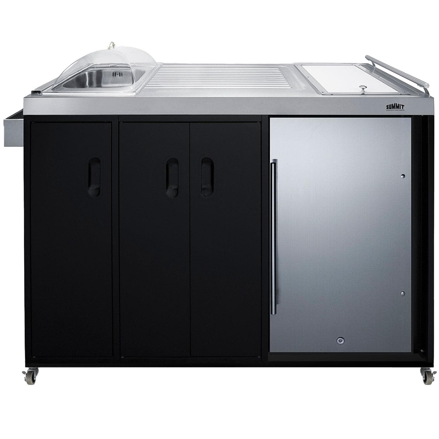 Summit Portable Outdoor Stainless Steel Weatherproof Kitchenette Refrigerator - Left Hinge - CK54OSLS