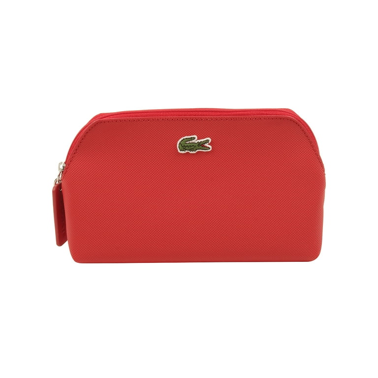 Lacoste Womens Makeup Pouch Trio Bags in Salsa Combo