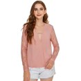 thumbnail image 1 of Blusa de gasa sexy con cuello en V profundo y manga larga para mujer Rosa/Rebel Fun. CH Rosa/Rebel Fun. CH Xishao ropa, 1 of 2