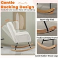 thumbnail image 4 of SENCHO GINSYTALIOR Nursery Rocking Chair Teddy Upholstered Glider Rocker,Rocking Accent Chair Padded Seat with High Backrest ,Solid Wood Legs for Nursery Bedroom Living Room, 4 of 8