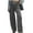 Gray, variant on Women's Jeans High Rise Staright Leg Solid Color Button Zipper Pockets Length Pants Jeans