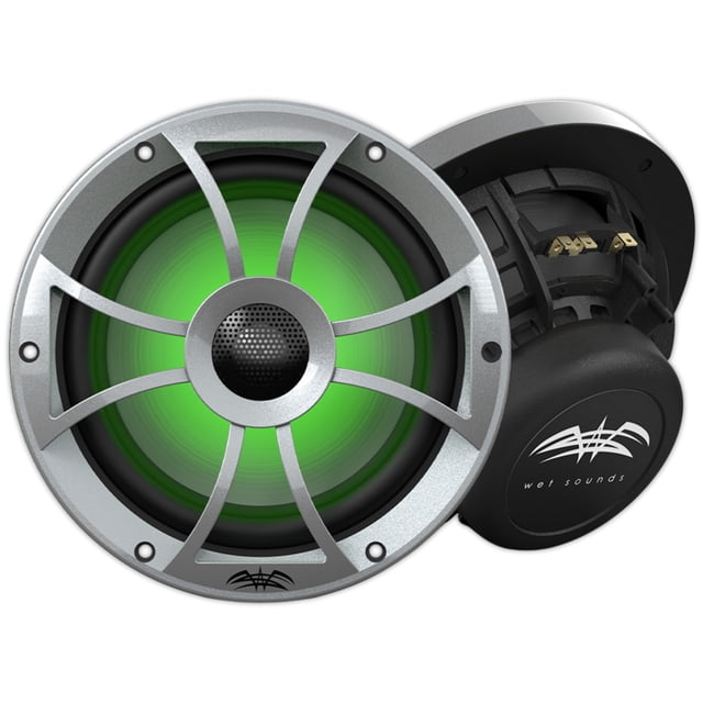Bocinas Coaxiales Marinas RGB Wet Sounds RECON 8-S RGB 140 Watts 8 Pulgadas 4 Ohms Color Plata Wet Sounds RECON8SRGB