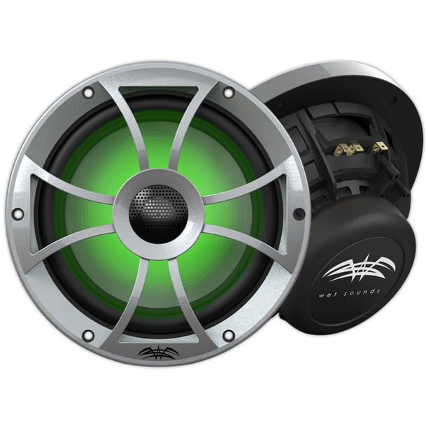 Bocinas Coaxiales Marinas RGB Wet Sounds RECON 8-S RGB 140 Watts 8 Pulgadas 4 Ohms Color Plata Wet Sounds RECON8SRGB