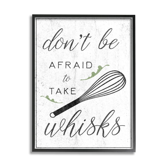 The Stupell Home Decor Collection Kitchen Take Whisks! Framed Giclee Texturized Art