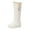 White, variant on Platform Winter Knee High Boots Women Thicken Plush Warm Round Toe Snow Booties Pull on Tall Boots