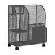 thumbnail image 5 of Organizador de equipos de fitness con ruedas giratorias, soportes para pesas y alfombrilla multifuncional. Negro, 5 of 7