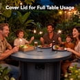 thumbnail image 6 of 30" Propane Fire Pit Table, SHINPT 50000 BTU Outdoor Fire Pit with Lid and Lava Rock, Outdoor Fire Table for Backyard, Garden, Gas Fire Pit for Outside, Patio, Add Ambience to Gatherings, 6 of 9