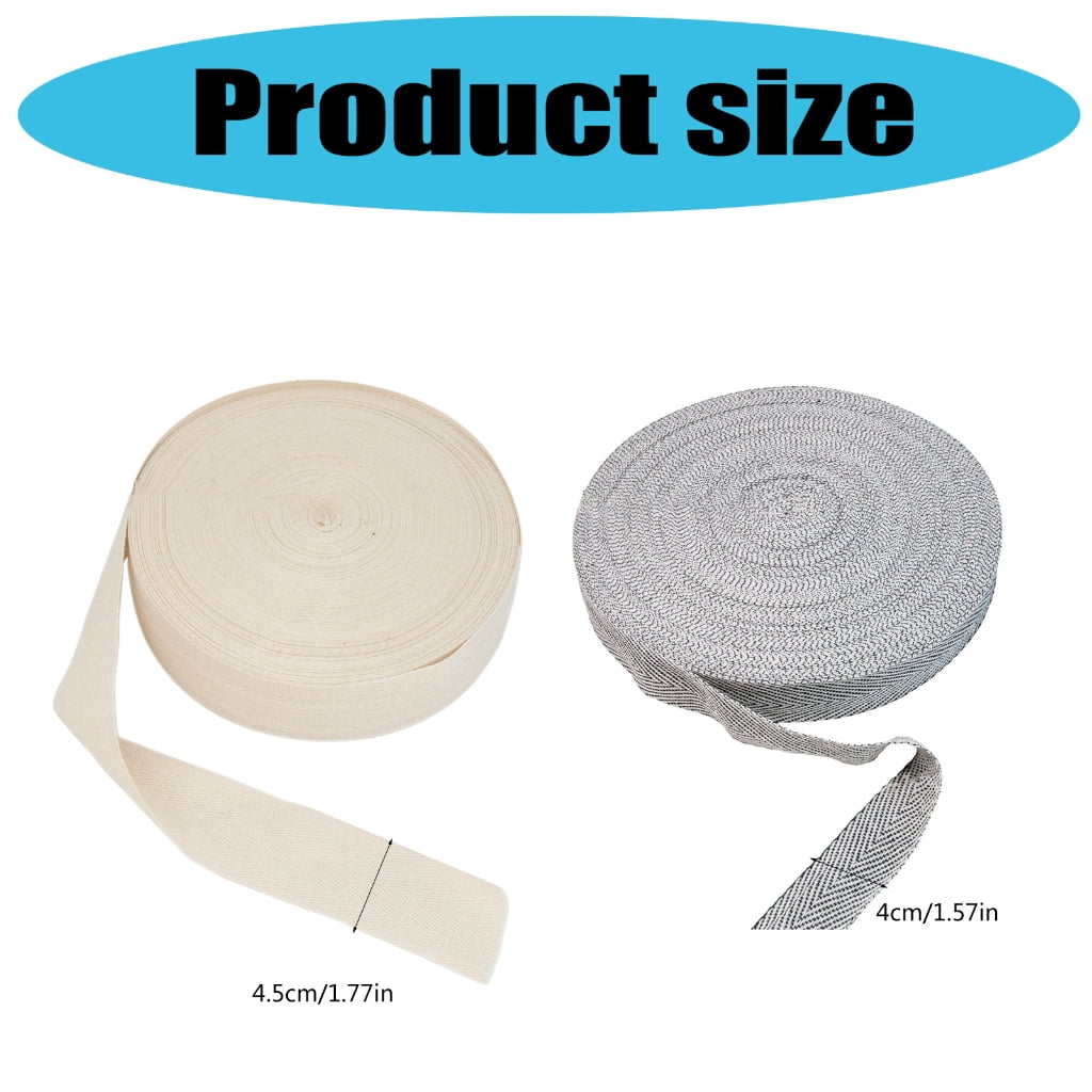 10 Yards Natural Cotton Twill Tape Rug Tufting Webbing Tape Herringbone Tape Cotton Twill Webbing Tape for Rug Making