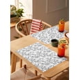 thumbnail image 4 of Placemats Set of 6, Cotton Linen Heat Table Mats Non-Slip Washable Grey Birds Branch Leaves Placemat for Holiday Banquet Dining Kitchen Table Decor, 4 of 6