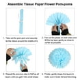 thumbnail image 5 of 50Pcs Paper Flowers Decorations Tissue Poms Blooms for Cinco De Mayo Wall Decorations, Wedding Backdrop, Fiesta Party, Christmas Decor - Blue mix, 5 of 5