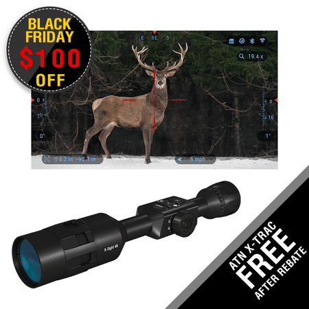 ATN X-Sight 4K Buckhunter Smart Daytime Rifle Scope 5-20x - Ultra HD 4K technology with Full HD Video, 18+h Battery, Ballistic Calculator, Rangefinder, WiFi, E-Compass, Barometer, IOS & Android (Best Satellite Finder App For Android)