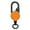 Orange, variant on Callipe Retractable Keychain with Compass Steel Wire Carabiner Badge Reel Holder Clip Key Ring Heavy Duty Outdoor Camping Climbing Anti-lost Buckle