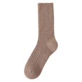 thumbnail image 5 of Yuanlong Womens Crew Socks Knit Socks Autumn And Winter Solid Ribbed Cozy Everyday Casual Wear Hosiery, 5 of 5