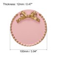 thumbnail image 2 of Uxcell Vintage Decorative Round Tray Resin Bow Knot Organizer Dish Plate, Pink 2 Pack, 2 of 5
