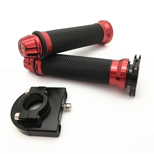 Adjustabble Par 22 mm Manillar de la motocicleta aleación de aluminio Kit de agarre de mano empuñaduras agarras de barras para crucero de motor en bolsas Paquete rojo Monstrate VI002286-02