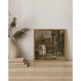 thumbnail image 2 of 10x10in Natural Framed Countrysid Framed Wall Art Vintage Classic Retro Village Landscape Rustic Wall Prints Farmhouse Kitchen Bathroom Office Decor, 2 of 4