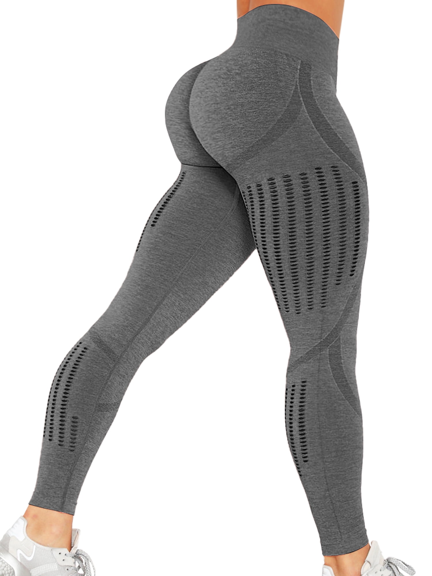 Women High Waisted Yoga Pants Seamless Stretch Workout Leggings Butt Lift Tummy Control