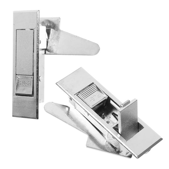 2PCS Electric Cabinet Lock Zinc Alloy Latch Electric Cabinet Push Button Handle Lock for Electrical Panel Door Drawer and Tool Box