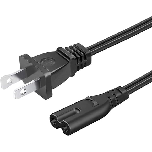 LujingZ Cordon d'Alimentation de 8,2 Pi de Remplacement pour Sangean WR-11SE WR-16 WR-16SE WR-2 Radio Câble d'Alimentation CA à 2 Broches