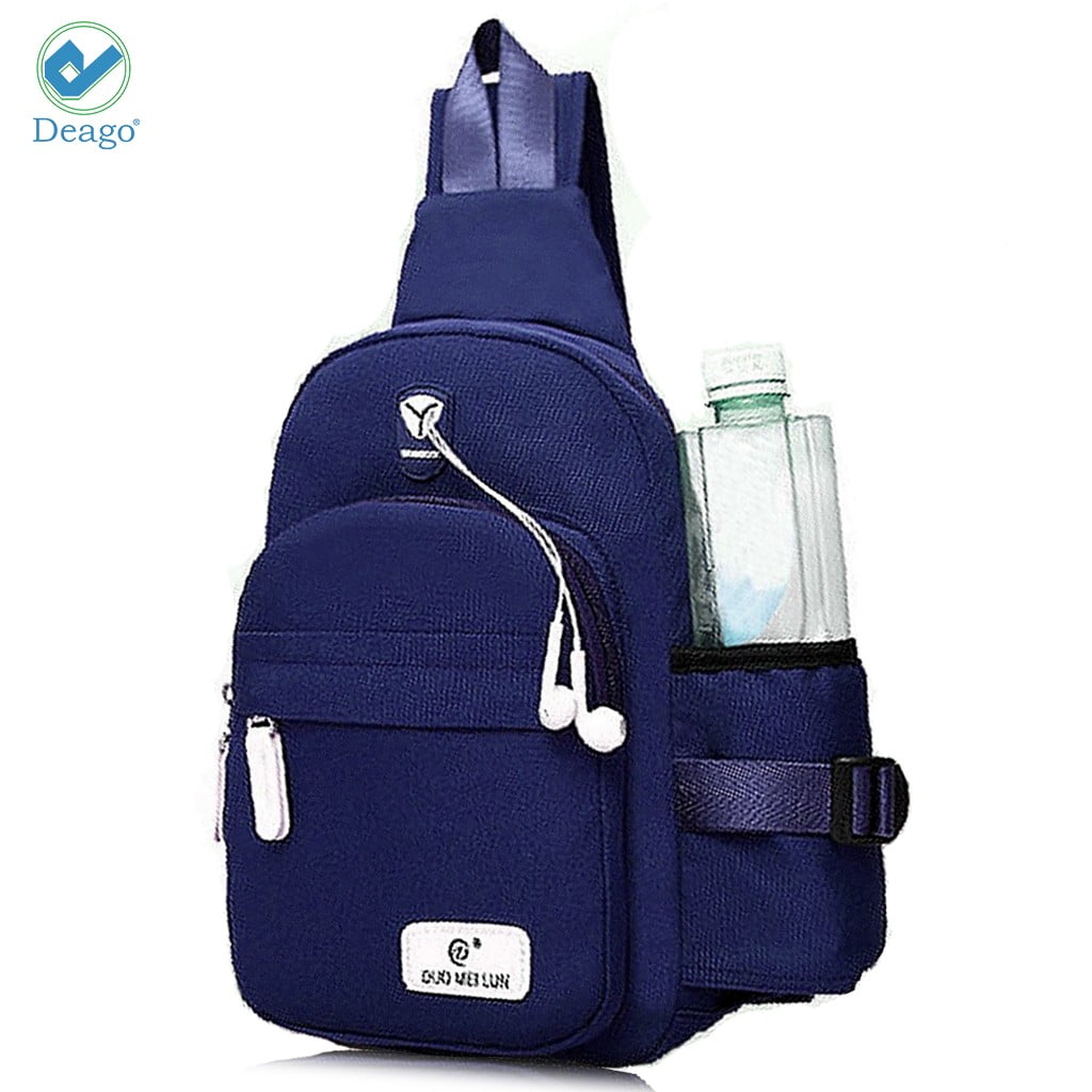 Deago - Deago Canvas Sling Bag for Men & Women - Chest Shoulder Bag Unbalance Crossbody Backpack ...