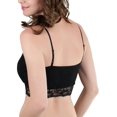 thumbnail image 2 of ToBeInStyle Women's Lightly Padded Lace Bralettes - Black - L, 2 of 5