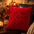 thumbnail image 5 of SLYNSHome Fall Throw Pillow with Insert,Red Embossed Maple Leaf 45x45 cm Soft Plush Cushion, Autumn Decorative Pillow for Sofa Couch Living Room Thanksgiving Home Decor, 5 of 7