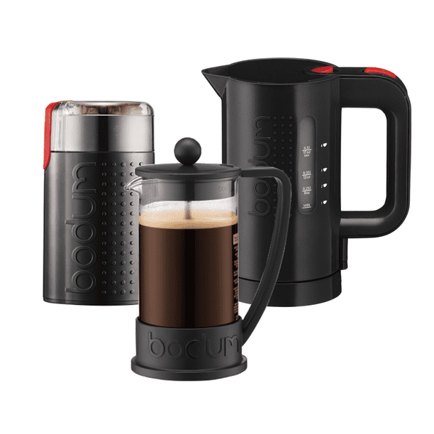 Bodum Bistro Barista 3 Piece Coffee Set with French Press, Water Kettle