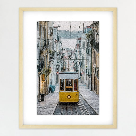 MCS 24x30 Puzzle Frame, Natural Woodgrain Frame for Finished Puzzles, Vertical & Horizontal Wall-Mounted Large Picture Frame for Puzzle Display & Preservation (1-Pack)