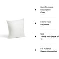 thumbnail image 3 of Square Decorative Throw Pillows Inserts Down and Feather Pillow Insert, Cotton Fabric, 18 X 18 Inches, 3 of 6