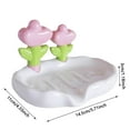 thumbnail image 2 of Product Rack 2 - Decorative Flower Shape Soap Holder with Self-Draining Tray for Bathroom Kitchen Shower - Space-Saving Soap Storage Rack for Soap Dish 1pc, 2 of 2