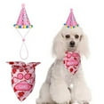 thumbnail image 4 of 1 Set Pet Scarf Set Eye-Catching Breathable Tear Resistant Birthday Party Cat Dog Bandana Supplies Pet Accessories, 4 of 8