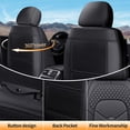 thumbnail image 2 of 2003 for Honda Accord Seat Cover, Black Car Seat Covers, Premium Leather 5 Piece Full Set Non-Slip Lining Beautify Interior, 4-Door Sedans Only, Beautify the Interior of Old Cars, 2 of 9