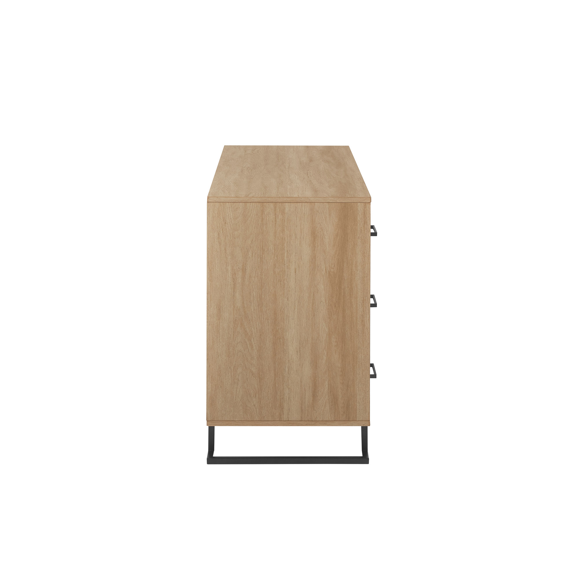 Walker Edison Contemporary Angle-Leg 6-Drawer Dresser, Coastal Oak