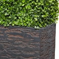 thumbnail image 6 of DecMode Green Plastic Contemporary Artificial Boxwood Hedge Topiary with Black Planter Box 22" x 9" x 59", 6 of 13