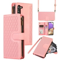 Dteck for Samsung Galaxy S23 Plus Case 6.6 Inch, Samsung S23  Plus Wallet Case with 9 Card Slots, PU Leather Magnetic Flip Zipper Purse Wristlet Strap Crossbody Lanyard Kickstand Phone Case,Pink