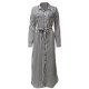 thumbnail image 5 of Vestido Camisero de Gasa Con Botones de Encaje de Cintura Alta Y Manga Larga Con Cuello en V A Rayas Para Mujer Odeerbi ODB116933, 5 of 6
