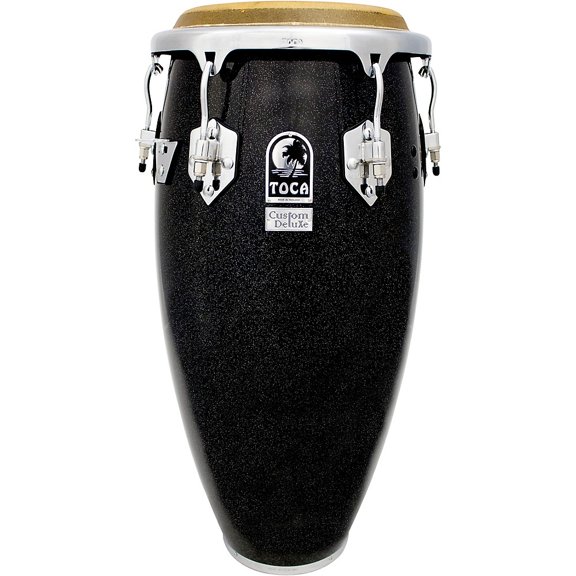 Toca Custom Deluxe Wood Shell Congas 11 in. Black Sparkle