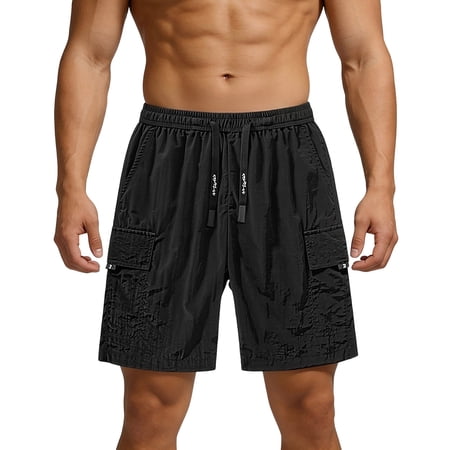 Men s Big & Tall Hiking Cargo Shorts Quick Dry Lightweight for Outdoor Work Golf Fishing Relaxed Fit Casual with Multi Pockets Size L-5XL Black