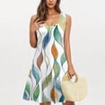 thumbnail image 2 of Robe de Fête de Noël pour Femmes, Décontractée, Imprimée, Sans Manches, Col de Jardin, avec Poches, 2 of 9