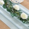 thumbnail image 3 of Chiffon Table Runner 28.4x120.1 Inches Sheer Wedding Runner Romantic Rustic Table Runner for Wedding Party Baby Shower Decorations,Sky Blue, 3 of 7