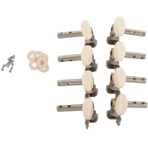 Machines Tuners Pegs Tuning Key with White Pearl Knobs 4L 4R for Mandolin