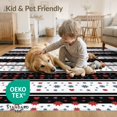 thumbnail image 4 of ODIKA 8'x10' Washable Area Rug Under Door Contrasting Motif Scattered Layering Doormat Front for Dining Room, Large Office, Lounge, Non-Slip Chair-Friendly Mat, 4 of 7