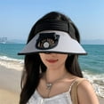 thumbnail image 5 of Summercome Sun Visors Hat with Fan for Women - Fan Visor Hat - Three-Speed Adjustment and Large Area Sun Protection USB Rechargeable, Black, 5 of 6