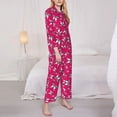 thumbnail image 3 of Yiaed Butterfly Print Pajamas Women's Long Sleeve Sleepwear Soft Button Down Loungewear Pjs Lounge Set Nightwear Womens Pajama Pants-XX-Large, 3 of 7