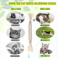 thumbnail image 5 of Natural Silvervine Cat Chew Sticks with Integrated Catnip Ball, Dental Health Molar Cleaning Toy for Felines, Durable Interactive Teaser for Boredom Relief and Play, 5 of 6