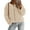 Beige, variant on PRETTYGARDEN Women's Winter Faux Fur Coats Fuzzy Fleece Cropped Jackets Buttons Warm Casual Trendy Fall Fashion Clothes