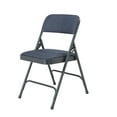 thumbnail image 3 of (Pack of 4) NPS® 2200 Series Fabric Upholstered Double Hinge Premium Folding Chair, Imperial Blue Fabric/Char-Blue Frame, 3 of 7