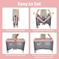 thumbnail image 3 of Pamo Babe Nursery Center Playard with Bassinet & Changing Table for Newborn,4-Panels Playpen, 3 of 10