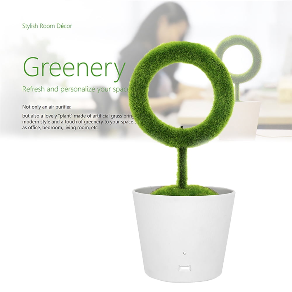 Plant Air Purifier Negative Ion Generator Portable Bedroom Ionizer