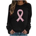 thumbnail image 2 of Blouse pour Femmes, Prévention Col Rond Décontracté Imprimé Raglan Manches Longues Col Rond Chemise, 2 of 4